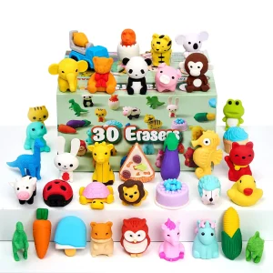 Joyfy 36 Pcs 3D Erasers Food Animals Erasers